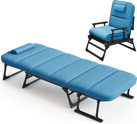 Docred 4 Fold Sleeping Cots For Adults Folding Chaise Lounge Chairs Outdoor Portable Folding