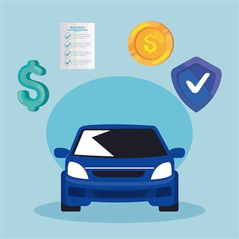 Premium Vector Car With Insurance Icons
