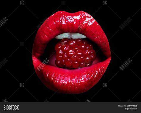 girl mouth eating image and photo free trial bigstock