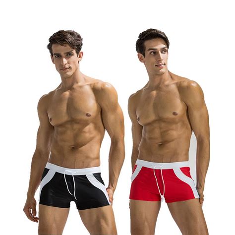 Summer Swimming Trunks Mens Swimming Shorts Low Rise Sexy Surf Swimwear Athletic Running Gym