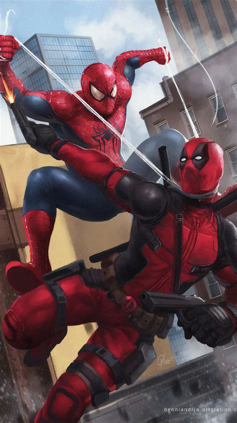 Deadpool Spiderman Wallpaper