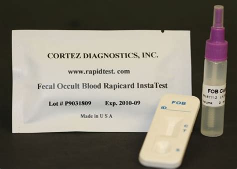 Fecal Occult Blood Fob Rapicard Dn Medical Corporation Pvt Ltd