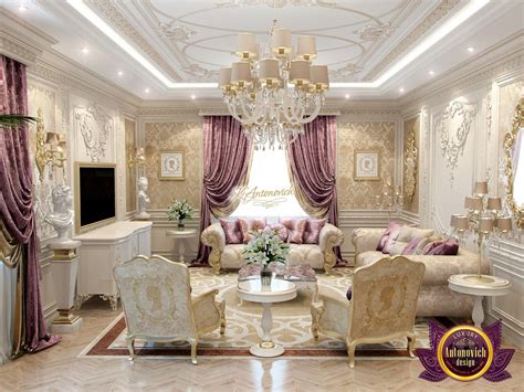 Elegant Living Room Design ロマンティック インテリア
