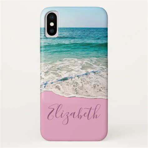 Ocean Beach Shore Personalized Pink Case Mate Iphone Case Zazzle