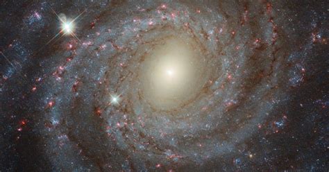 Spiral Galaxy Ngc 3344 Sparkles In Glorious New Hubble Image