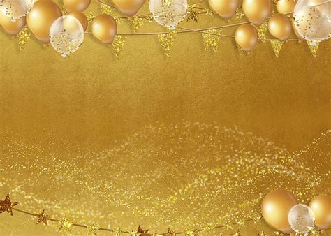 Snowflake Flash Gold Light Effect Birthday Celebration Background In