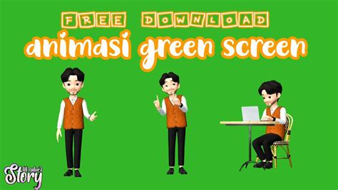 Green Screen Animasi Bergerak Pak Guru Mengajar Imagesee