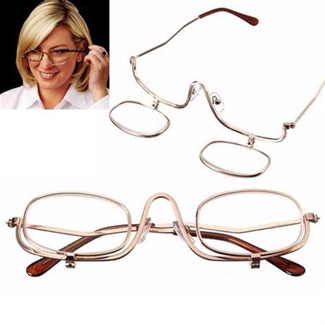 1pc lot magnifying folding flip down makeup glasses eye spectacles lens cosmetic readers in