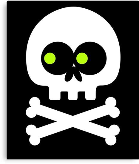 Skull Crossbones Emoji Canvas Prints By Vomaria Redbubble
