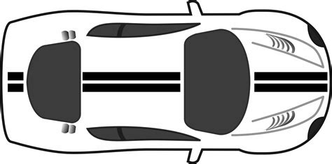 Clipart Racing Stripes Car Top View
