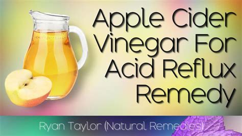 Apple Cider Vinegar For Acid Reflux Youtube