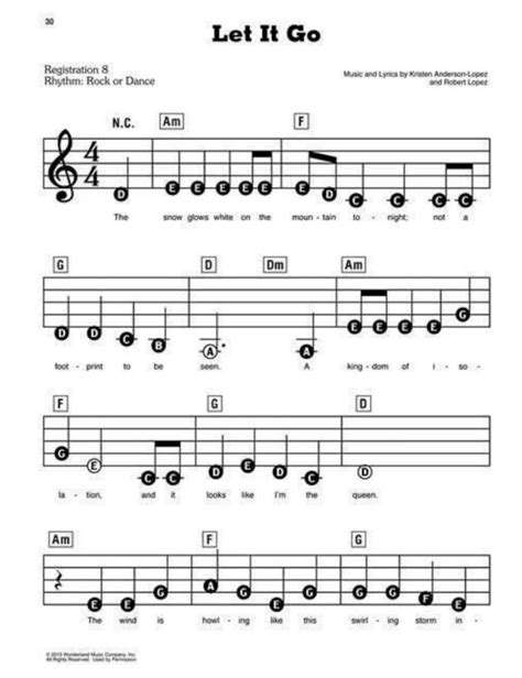 Playing The Keyboard The Easy Way Piano Sheet Music Letters Piano