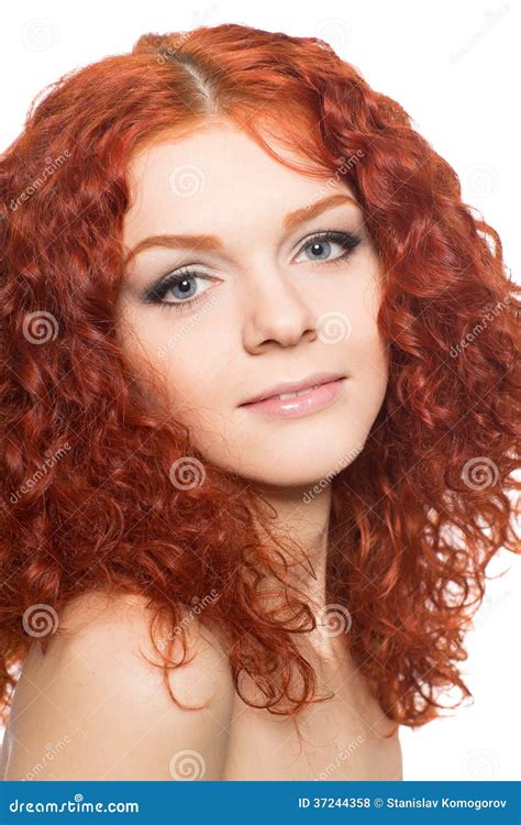 Beautiful Girl With Red Hair Stock Photo Image Of Charming Model