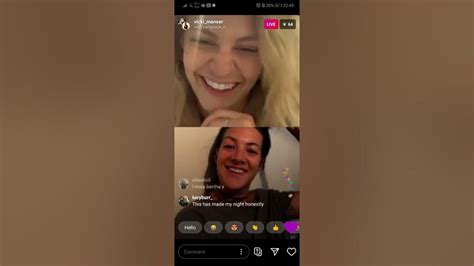 vicki manser and carly cook instagram live 03 07 2020 💜 youtube