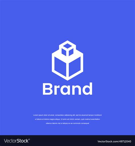 Box Logo Designs Concept Box In Box Logo Vector Image