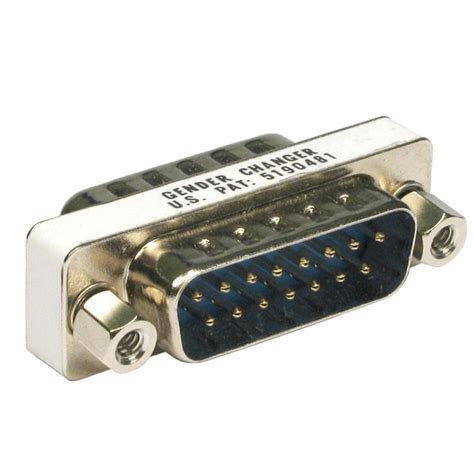 Kenable Gender Changer Ld15 Low Density 15 Pin Male To Male Coupler
