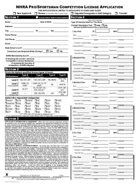 Nhra License Renewal 2022 2024 Form Fill Out And Sign Printable Pdf