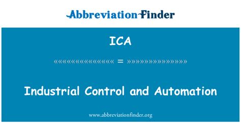 Ica Definición Automatización Y Control Industrial Industrial