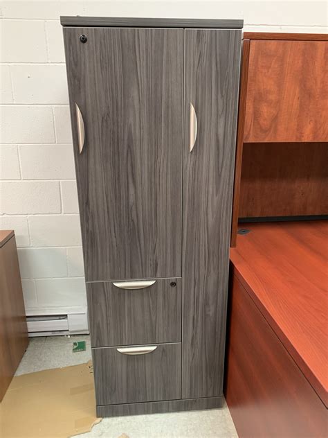 Grey Laminate Wardrobe Storage Cabinet Nj Office Furniture Depot
