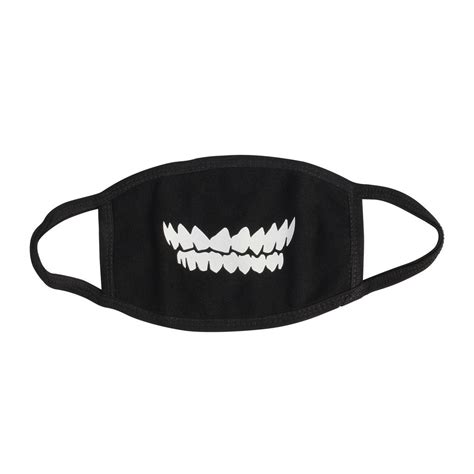 Mouth Maskmagicfour Cotton Maskblack Fashion Cool Anime Teeth Mouth