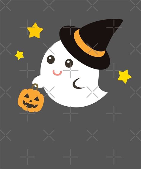 Cute Kawaii Ghost Halloween Print Graphic Funny By Japaneseinkart