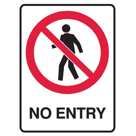 Cos No Entry Sign Poly 225x300mm