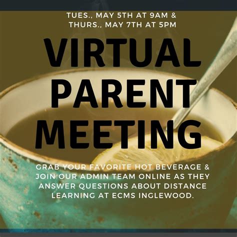 Virtual Parent Meeting Junta Virtual Para Padres Join Us Tues At