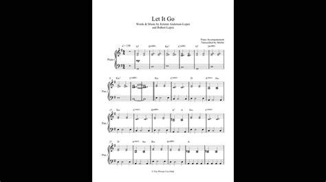 This five finger version of let it go is the easiest version available, and is the best choice for young beginners. Let It Go by Demi Lovato - Piano Accompaniment (Sheet ...