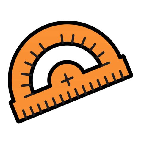 Best Cartoon Of A Protractor Illustrations Royalty Free Vector