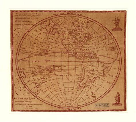 Western Hemisphere Or The New World Circa Painting By Antique Map