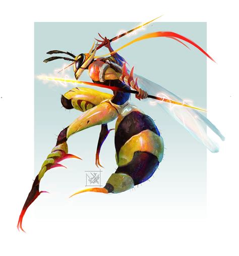 Artstation Wasp Warrior Linda Treffler Fantasy Character Design
