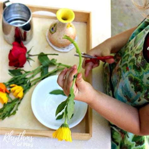 Flower Arranging Montessori Practical Life Activity For Kids In 2022