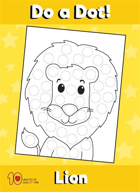 Animal Dot Activity Lion Zoo Activities Preschool Dot Marker