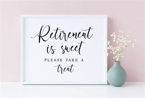 Retirement Is Sweet Please Take A Treat Retirement Party Etsy
