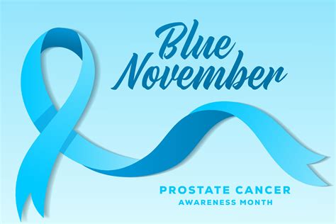 Gradient Blue November Prostate Cancer Awareness Month Background