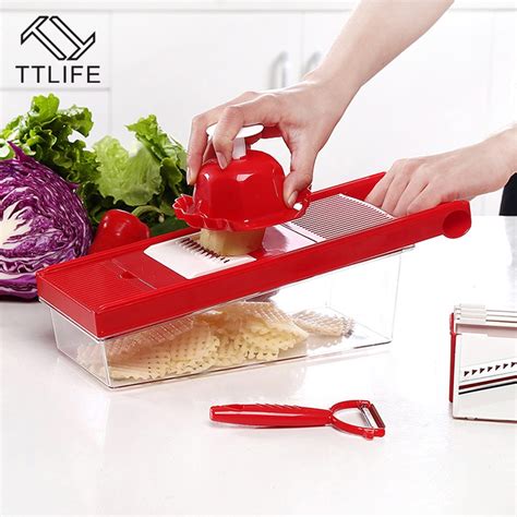 Ttlife Multifunctional Vegetable Cutter Mandoline Slicer Box With 6