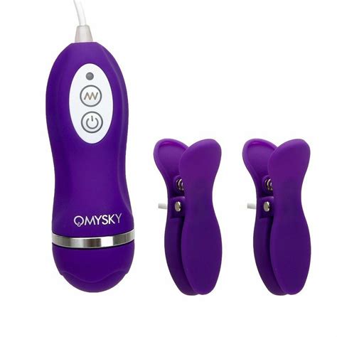 Vibrating Breast Nipple Clamps Clit Clip Rechargeable Sex Toys For Couple Women Ebay