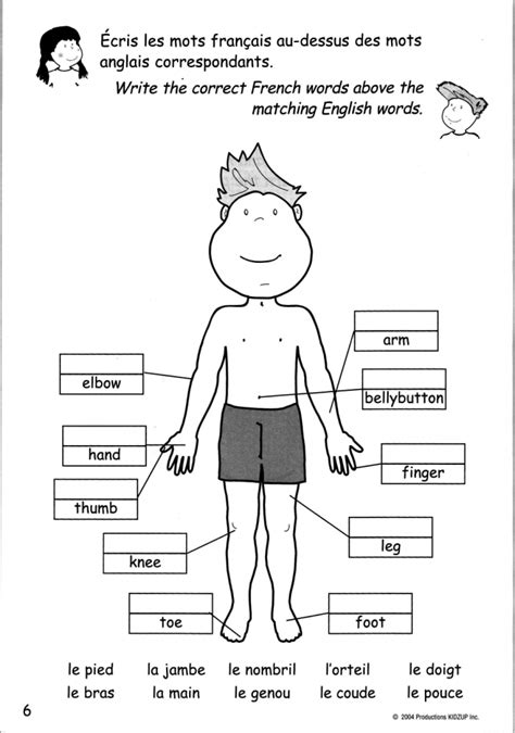 There are numerous types of free printable fraction worksheets ks2 accessible on the web today. French parts of the body printables-1st page | French ...