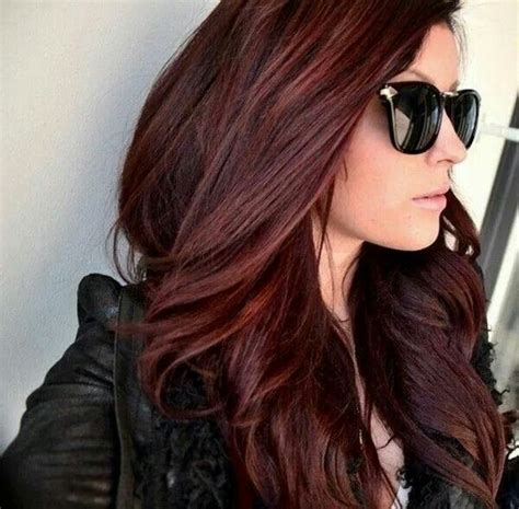 Deep Cherry Brown Color Haarfarben Haarfarbe Braun Mahagoni Rote Haare