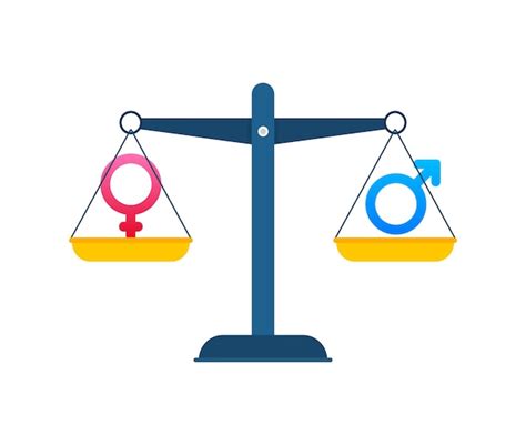Premium Vector Men And Women 3d Symbols On Scales Gender Icon Vector