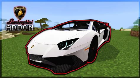 Lamborghini Aventador In Mcpe 116 Addon Minecraft Pe Youtube