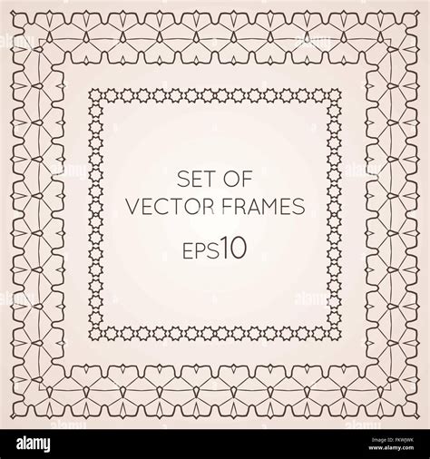 Set Intricate Vector Frames Stock Vector Image And Art Alamy