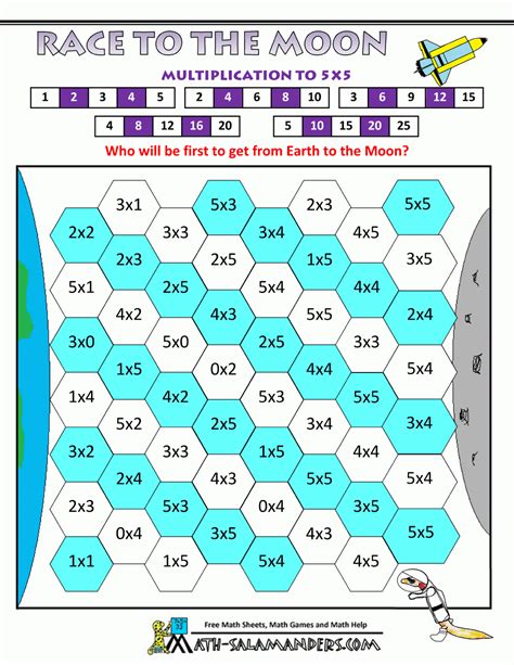 Easy Printable Multiplication Games