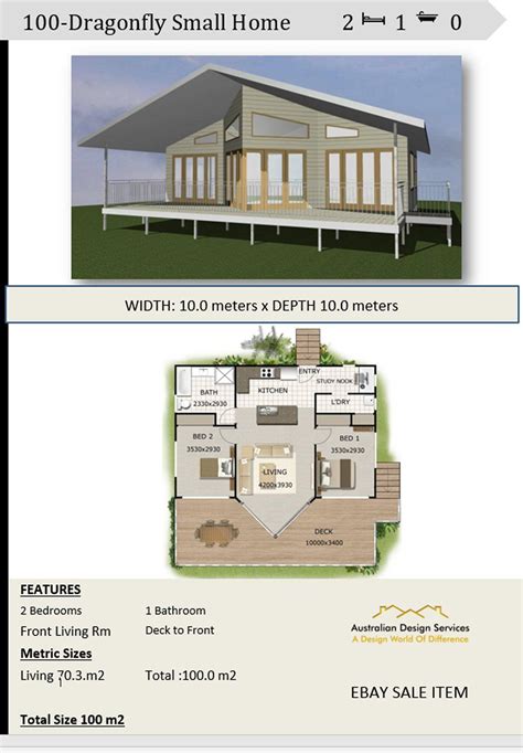 100 Dragon 2 Bed Study House Plan100 M2 Preliminary House Plan Set