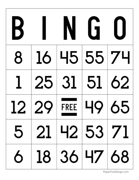 Free Printable Bingo Cards For Family Mobile
