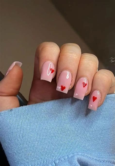 59 Cutest Valentines Day Nails To Wear Right Now Red Heart Gel Nails