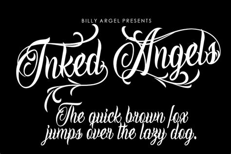 Inked Angels Font Billy Argel Fonts Fontspace