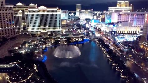 Cosmopolitan Hotel Las Vegas Strip And Fountain View At Night Terrace