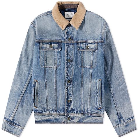 Rag And Bone Eli Lined Trucker Jacket Light Wash End