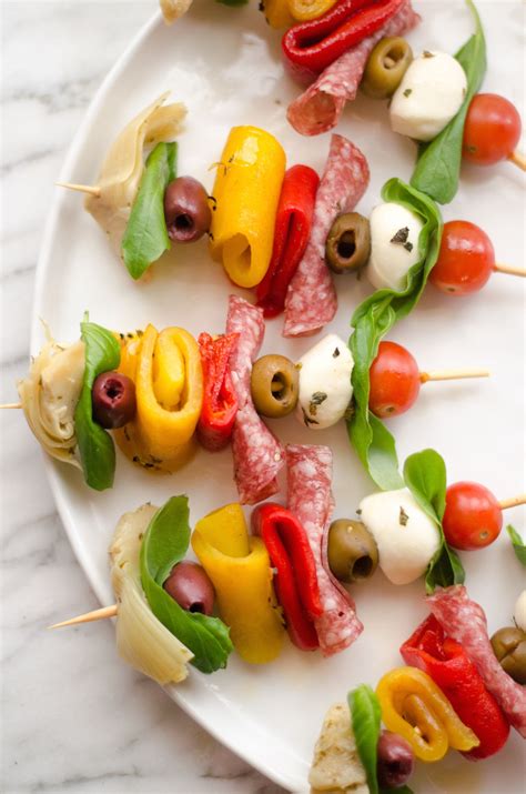 Inspirational appetiser recipes for your party menu with popular ideas including homemade dips, easy slider recipes, sausage roll recipes and easy. Antipasti Skewers | Giada recipes, Yummy appetizers ...